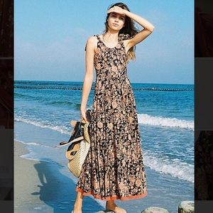 NWT Free People kika’s printed midi dress